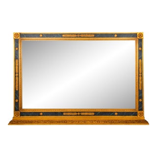 French Empire Style Overmantle Mirror For Sale
