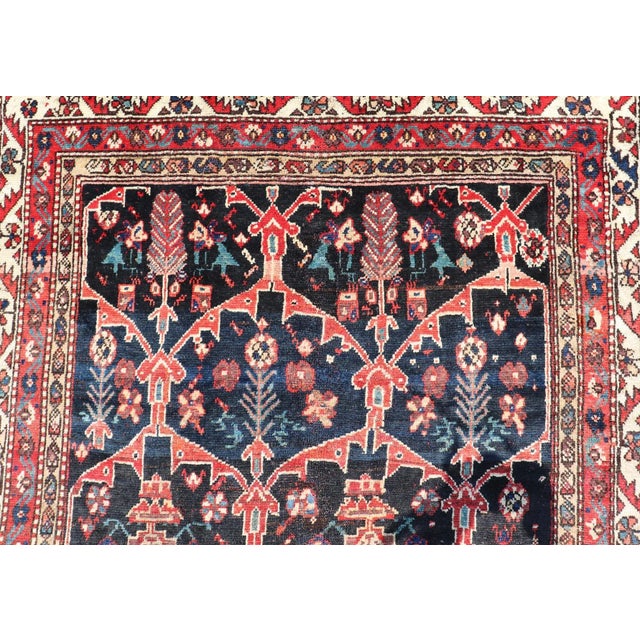 Antique Persian Bakhitari Colorful Rug With All-Over Floral Medallion Design For Sale - Image 10 of 12