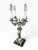 Metal Vintage Hollywood Regency Four-Light Cherub Candelabra Table Lamp With Marble Base For Sale - Image 7 of 10