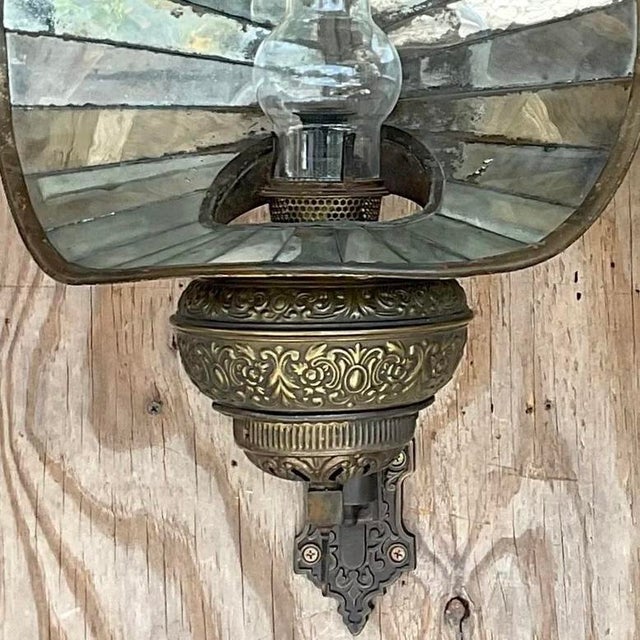 Vintage Wheeler Mirrored Glass Wall Sconces, Pair For Sale - Image 9 of 13