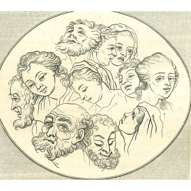 Thomas Holloway, Portraits, Original Etching, 1810 For Sale