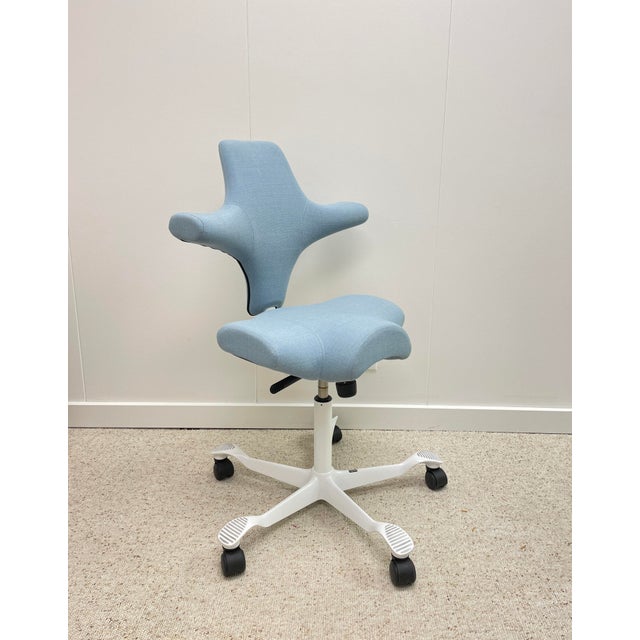 HÅG Design Studio Hag Capisco Ergonomic Office Desk Chair Blue For Sale - Image 4 of 4
