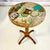 Turquoise 1950s Vintage Folk Art Boho Chic Lucite Encased Semi-Precious Stones Drinks Table With Butterfly Design For Sale - Image 8 of 17