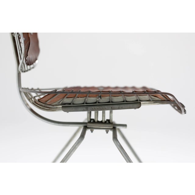 Animal Skin Beaubourg Dining Chairs by Michel Cadestin, 1970s, Set of 4 For Sale - Image 7 of 10