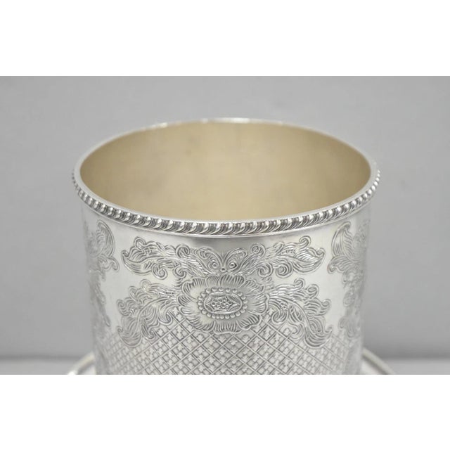 Metal Vintage Viners of Sheffield English Regency Silver Plated Wine Bottle Coaster For Sale - Image 7 of 16