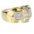 18k Ring set with 1.58 carats of proncess and baguette cut diamonds 11.20 grams size 6.5