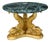Rare Italian Dolphin Table, Circa 1910–1930, Restored Gold Leaf & Original Green Marble For Sale