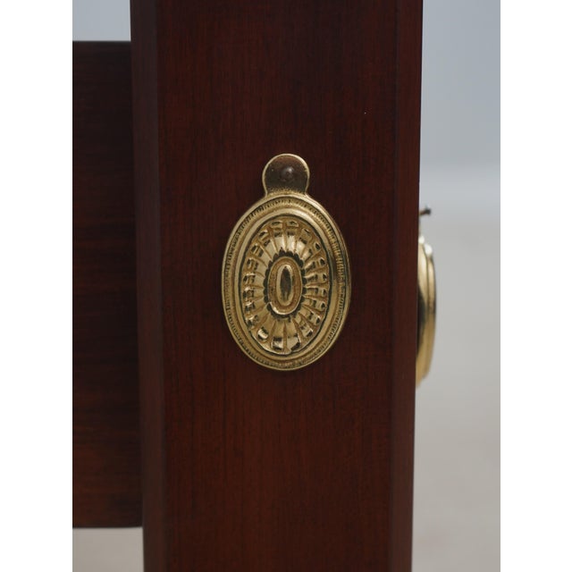 Wood Henkel Harris Cherry Queen Size Pencil Post Bed For Sale - Image 7 of 18