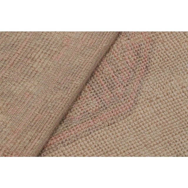 Textile Vintage Ersari Rug in Pink and Beige/Brown With Geometric Patterns by Rug & Kilim For Sale - Image 7 of 7