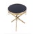 Modern Pasargad Home Eloise Tempered Glass Ringed Side Table, Gold For Sale - Image 3 of 8