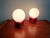 Pair of 1970s bedside lamps in "fat lava" red ceramic with a white opaline glass shade. Excellent condition. Compatible...