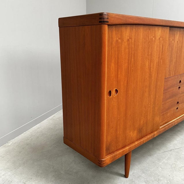 Mid-Century Modern Danish Teak Highboard by H.W. Klein for Bramin, 1960s For Sale - Image 4 of 16