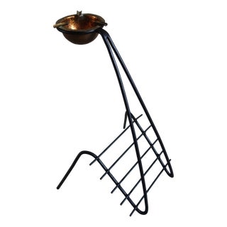 Vintage France Metal and Copper Ashtray, 1950s For Sale