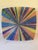 Vintage Michael & Frances Higgins Fused Glass Platter or Decorative Plate in a Sunburst Pattern of Blues, Greens, Yellows...