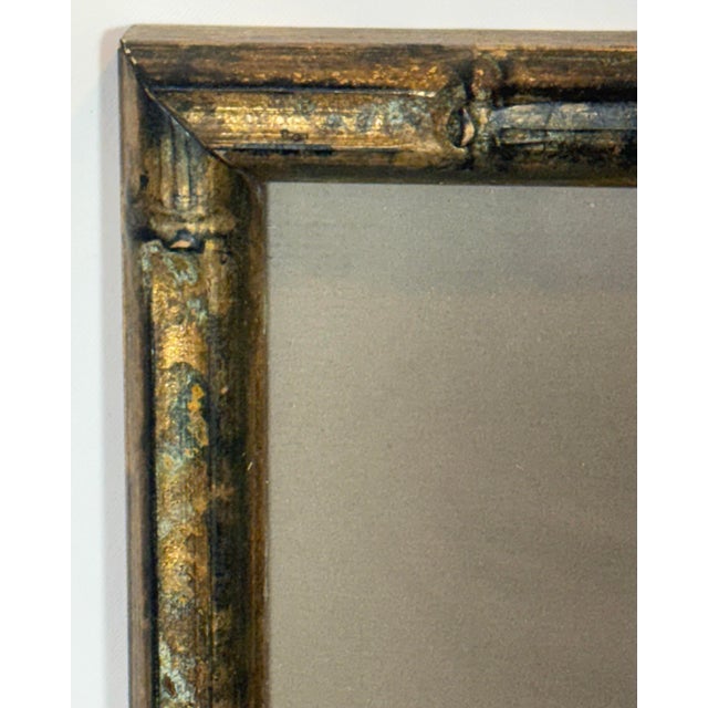Vintage Gilt Faux Bamboo Framed French Indochina Landscape Print - British Colonial Style For Sale - Image 10 of 12