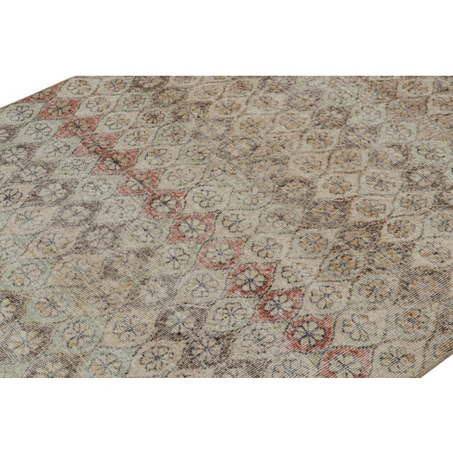 Rug & Kilim Vintage Zeki Müren Rug, With Floral Geometric Patterns, From Rug & Kilim For Sale - Image 4 of 7