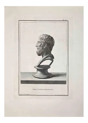 Francesco Cepparoli, Profile of Ancient Roman Bust, Etching, Late 18th-Century