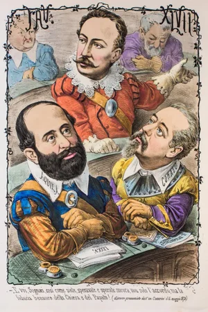 Legislative Assembly - Original Lithograph by A. Maganaro - 1870s 1870s