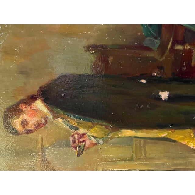 Late 19th Century The Snuff Holder, 18th Century, Oil on Wood. Framed For Sale - Image 5 of 9