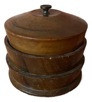 Vintage Turned Wood Box