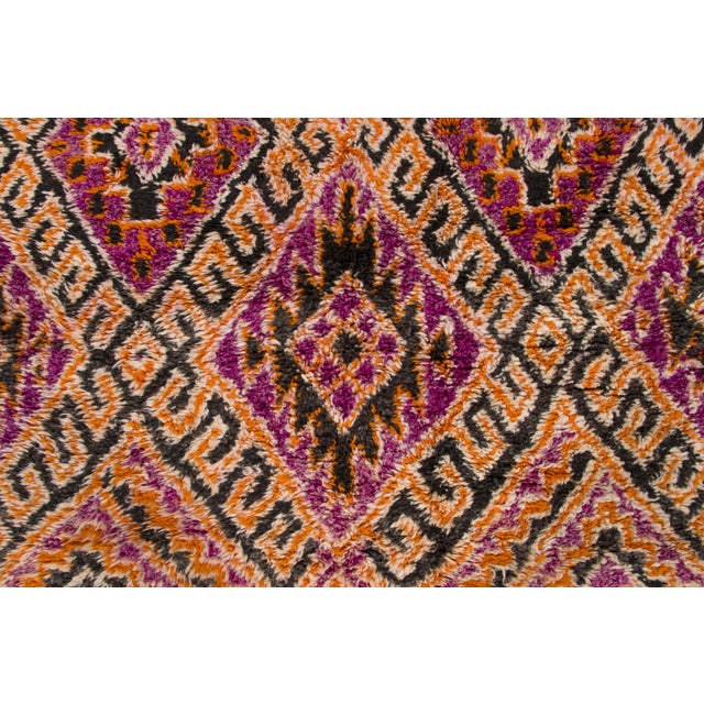 Rug & Kilim Vintage Moroccan Berber Rug With Pink & Orange Lattice by Rug & Kilim, 1950-1959 For Sale - Image 4 of 9