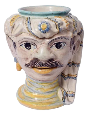 Ceramic Face Vase, 1970s