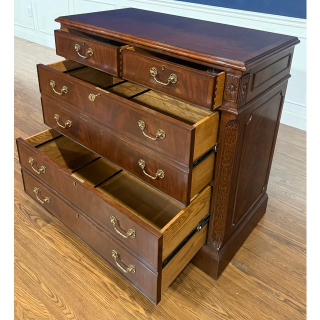 Traditional Mahogany Lateral File Cabinet by Leighton Hall - Showroom Sample For Sale In Atlanta - Image 6 of 15