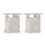1980s Pair of Tessellated Mactan Stone Side Tables With New Round Glass Tops For Sale - Image 5 of 13