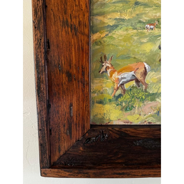 "Storm Rolling In" ~ Lorie Batson, Original Oil Painting. A Quiet Prairie Scene That Captures Prong Horn Grazing Under a Dramatic Colorado Sky. For Sale - Image 6 of 8