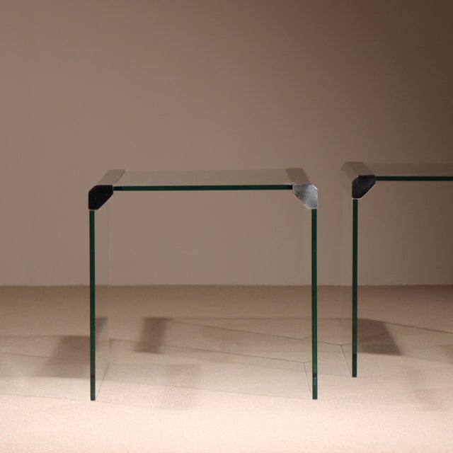 Nesting Table Set by Pierangelo Gallotti & Luigi Radice, Italy, 1980s, Set of 3 For Sale - Image 10 of 14