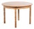 Vintage Brutalist Round Oak Dining Table with Extensions by Henning Kjærnulf, 1960s For Sale