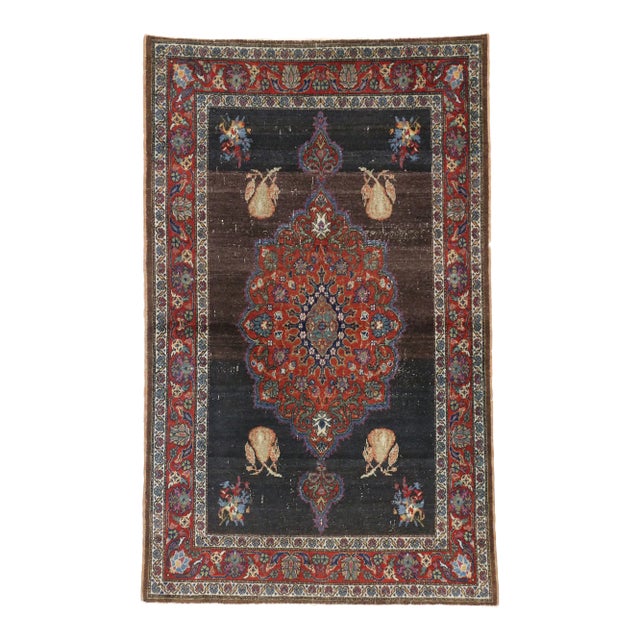 Vintage Turkish Oushak Rug, 04'00 X 06'06 For Sale