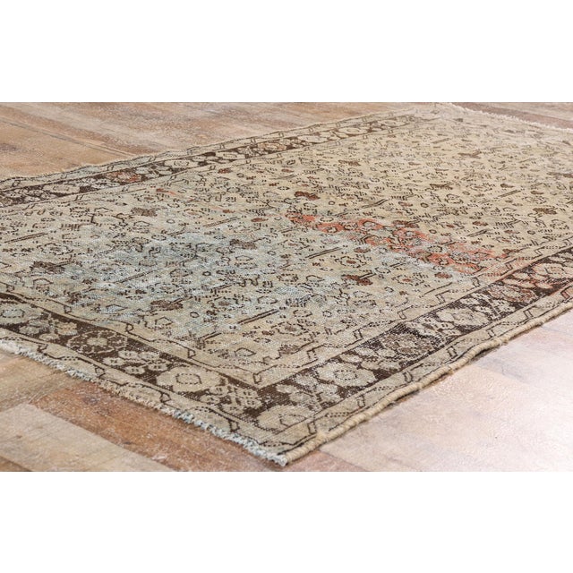 Beige Vintage Persian Mahal Rug, 03'09 X 06'11 For Sale - Image 8 of 10