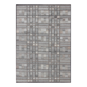 Gray Geometric Scandinavian Flat-Weave Rug by Keivan Woven Arts 10'4 X 14'3