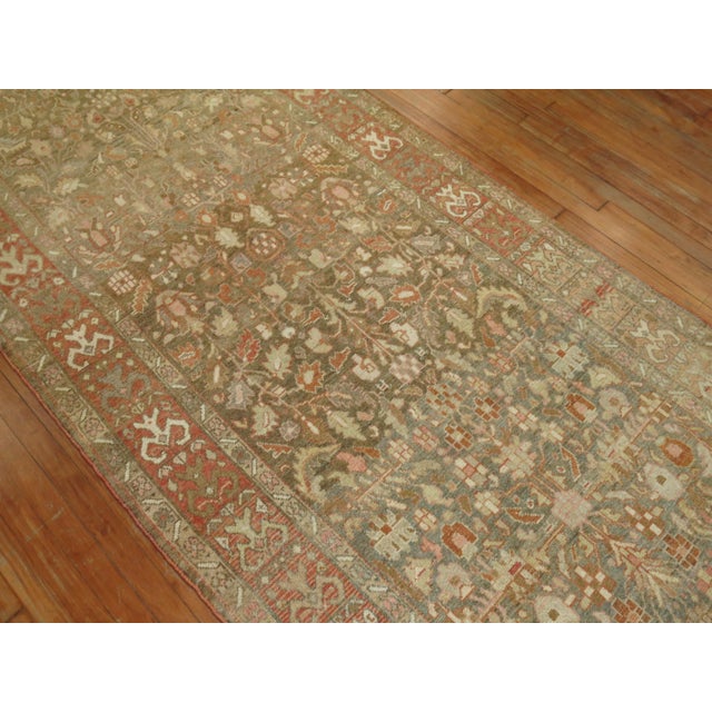 Brown Antique Persian Malayer Runner - 4'3" x 10'8" For Sale - Image 8 of 10