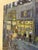 Moody Maximalist European Cityscape Still Life Oil Painting on Canvas For Sale In Houston - Image 6 of 14