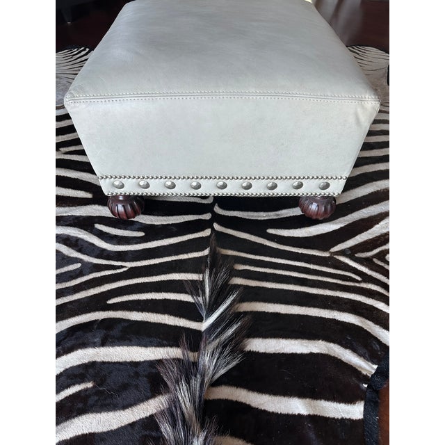 Ralph Lauren Aran Isles Ottoman or Coffee Table in Leather For Sale - Image 9 of 14
