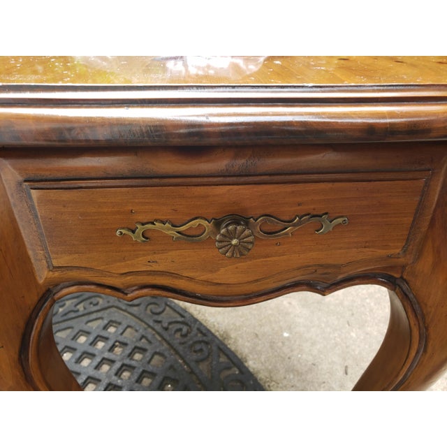 Tan Ethan Allen Solid Pine Drop Leaf Side Table For Sale - Image 8 of 10