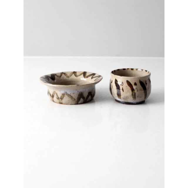 Ceramic Vintage Studio Pottery Cup & Saucer Set For Sale - Image 7 of 10