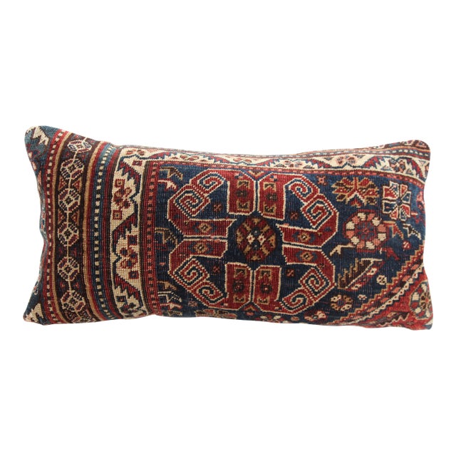 Handmade Tribal Bohem Lumbar Rug Pillow Cover -12'' X 24'' For Sale