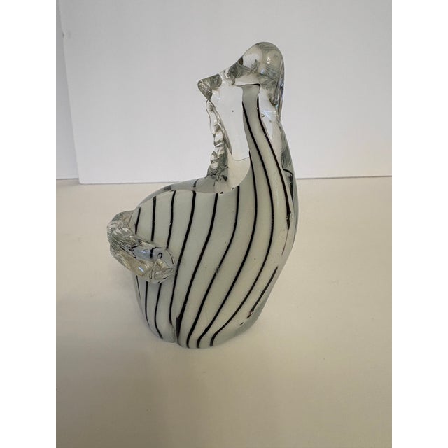 Mid-Century Modern Vintage Murano Hand Blown Glass Zebra For Sale - Image 3 of 6