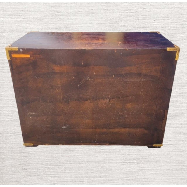 Vintage Campaign Hide Away Twin Size Murphy Bed Cabinet For Sale In West Palm - Image 6 of 18