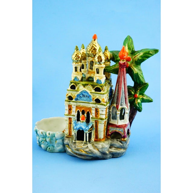 20th Century Vintage Ceramic Sculptures Orthodox Church and Casino of Sanremo, Italy, 1890s, Set of 2 For Sale - Image 10 of 18