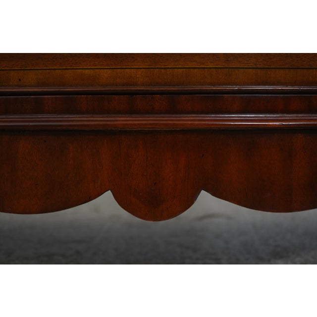 Maitland Smith Federal Style Mahogany Bowfront Chest of Drawers For Sale - Image 13 of 18