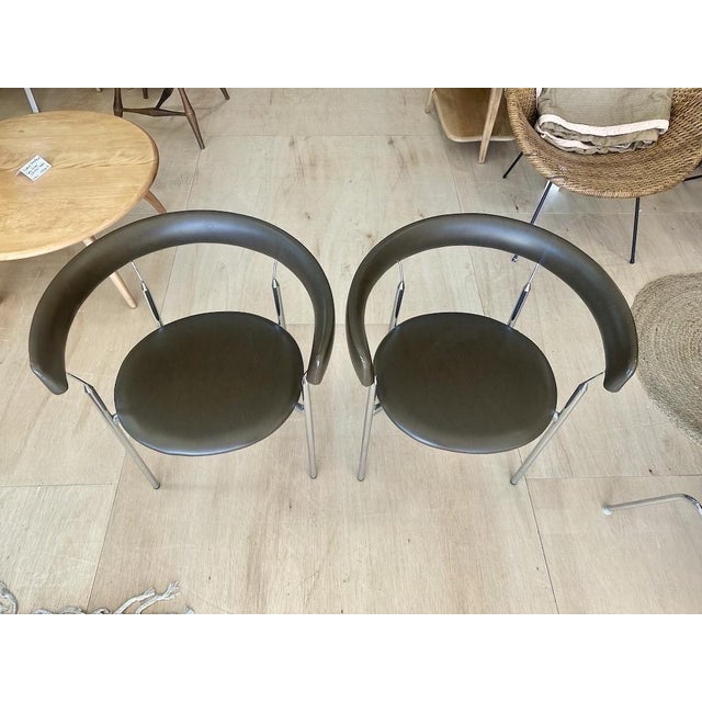 Pair of ‘Rondo’ chairs by Jan Lunde Knudsen for Karl Sørlie and Sønner, Sarpsborg Norway. Designed in 1961, these chairs...