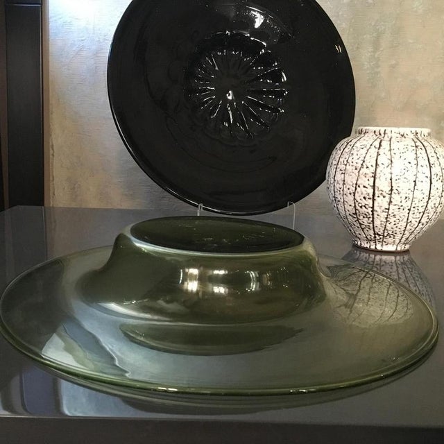 Mid-Century Modern Murano Green Blown Glass Bowl, Venezia, 1960s For Sale - Image 18 of 18
