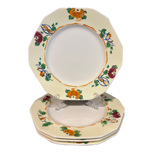 Early Twentieth Century Hand Painted Luncheon Plates From Alfred Meakin in the Lucknow Pattern - Set of 4