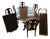 1980s Baker Historic Charleston Mahogany Dining Table w/ 2 Leaves & 6 Shield-Back Chairs For Sale