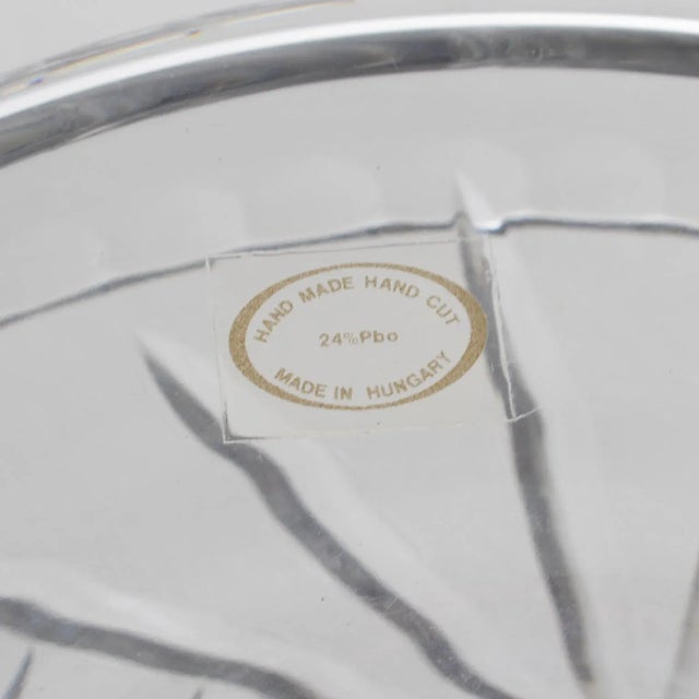 Transparent Bohemian Crystal Caviar Bowl Dish Chiller Server For Sale - Image 8 of 11