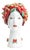 Head Vase Sculpture with Peppers, Ceramiche D'arte Dolfi For Sale